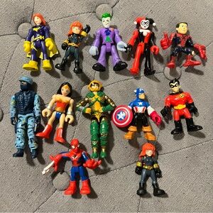 Fisher-Price Imaginext DC Super Friends and Marvel action figures